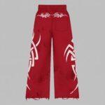 Dlux flared joggers red